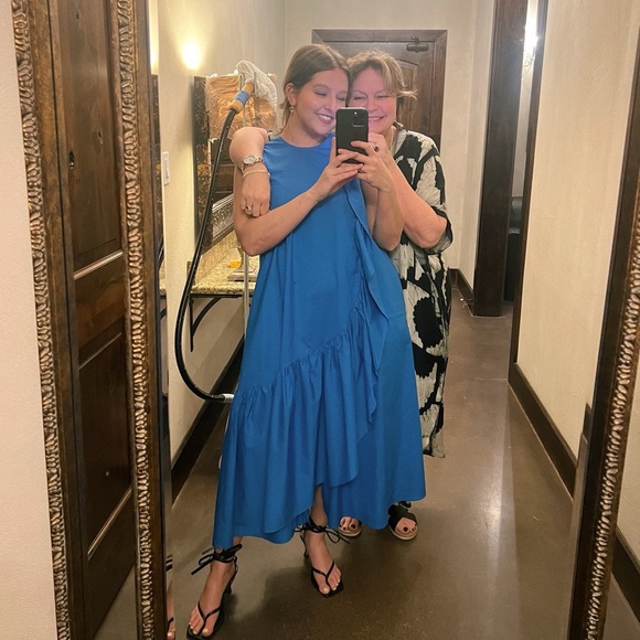 Psophia Cobalt Blue Ruffle Dress - Picture 9 of 9